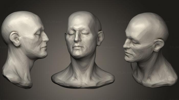 Anatomy of skeletons and skulls (Head Sketch, ANTM_0638) 3D models for cnc